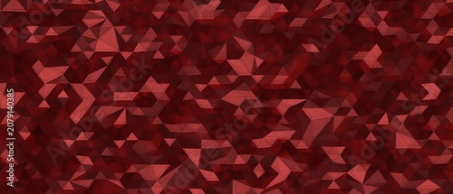 Dark red abstract geometric pattern with textured triangles for backgrounds