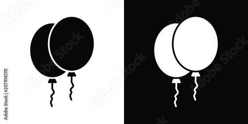Schilderij op canvas Balloons icon