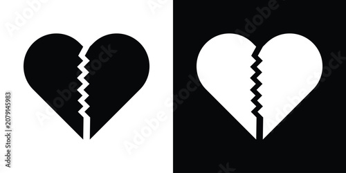 Fotografie Broken heart icon