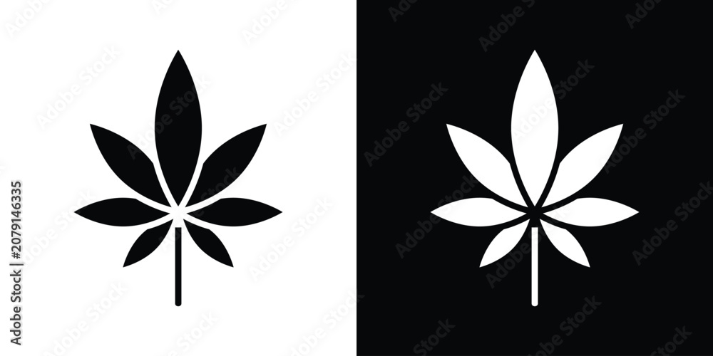 Obraz premium Cannabis leaf icon
