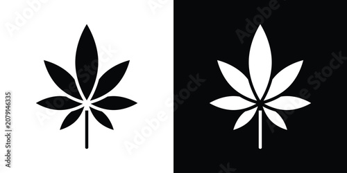 Canvastavla Cannabis leaf icon