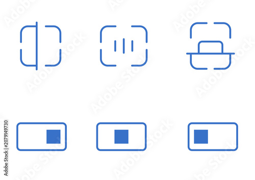 Foto Text alignment and layout line icons set vector collection
