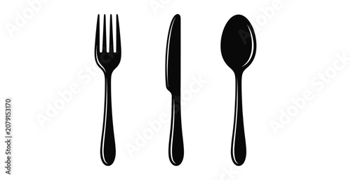 Bild auf Leinwand Cutlery Set Icon Vector Illustration