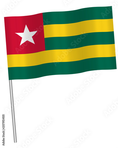 Togo wind flag icon vector illustration