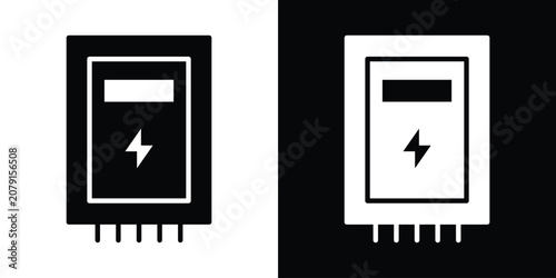 Bild auf Leinwand Electricity box icon