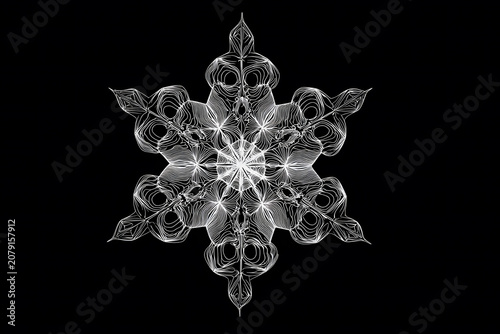 Stylized symmetrical snowflake