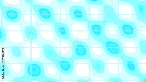 Blue circles on light blue grid with white background