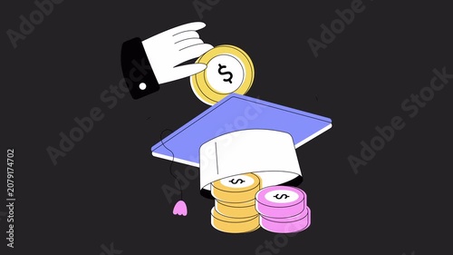 Education Funds  Animation Alpha Channel