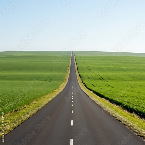 Endless Road, Verdant Fields: A Journey Ahead