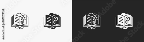 Fotografie Set of comprehend icon in black and white collection