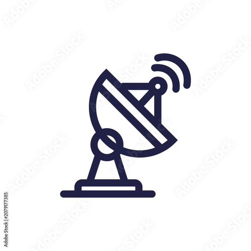 Tableau sur toile Satellite Dish Antenna Signal Transmitter.