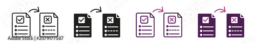 Fotografie Inconsistency of data in doc icon set