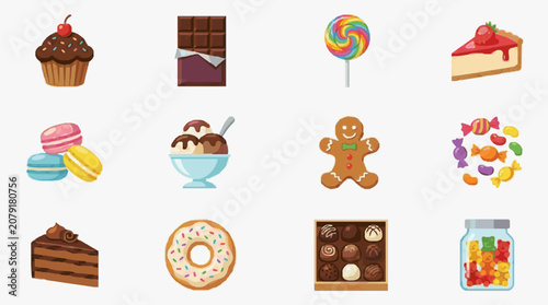 Tableau sur toile Delicious Dessert Treats Collection.