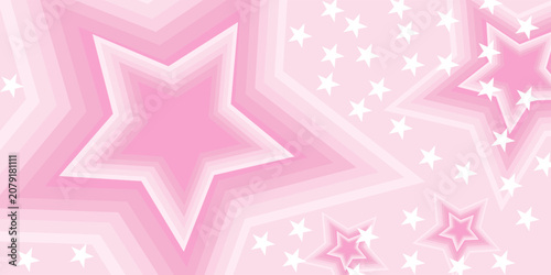 Beautiful background pink stars with sparkles. Vector illustration