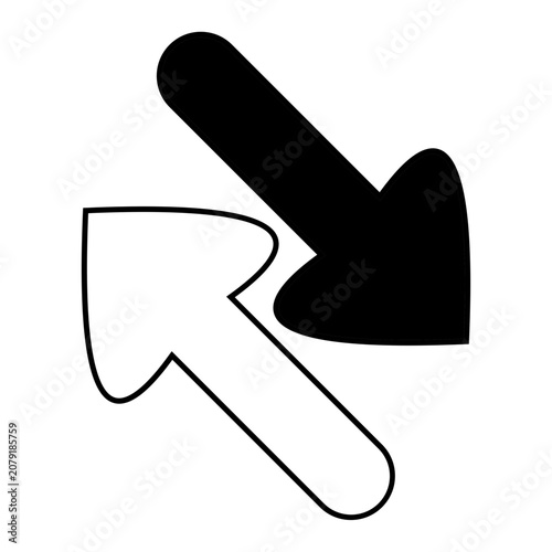 arrow dualtone icon. arrow icon. vektor. 