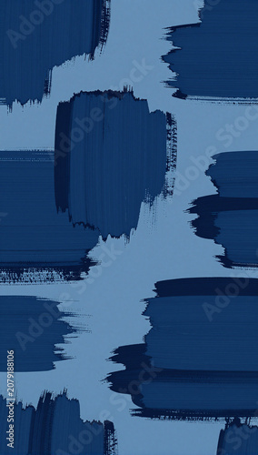 Abstract blue brushstroke pattern, modern and textured design.