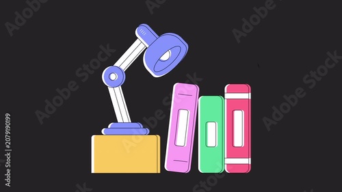 Study Lamp  Animation Alpha Channel