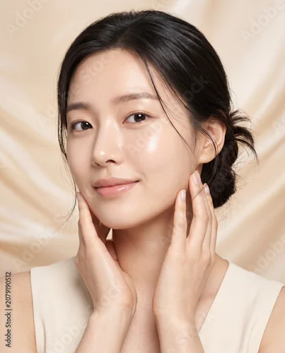 Obraz korean female model for skin care