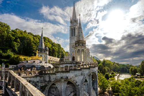 France. Hautes-Pyrénées. Lourdes. The basilicas at the Shrine of Our Lady of Lourdes