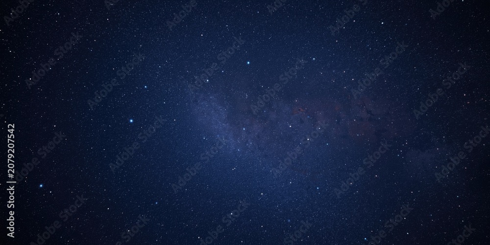 Fototapeta premium Starry night sky with the Milky Way galaxy visible