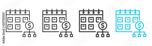 Schilderij op canvas Stakeholder Plan Icon Collection Creative Outline Style for Sales Growth Busines