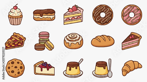фотографія Diverse Delicious Desserts Collection.