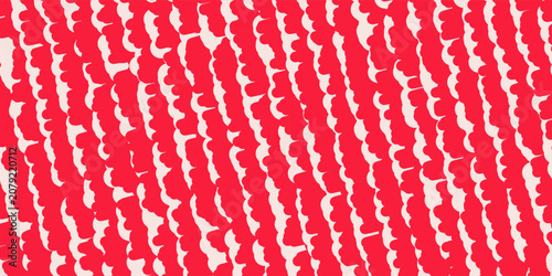 Obraz na plátně Red and pink Christmas seamless pattern