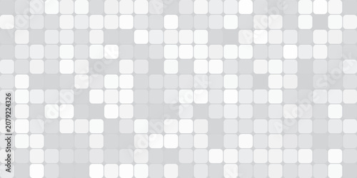 Abstract Light Gray Mosaic Rounded Square Pattern Background