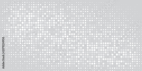 Abstract Gray and White Halftone Dot Pattern Background