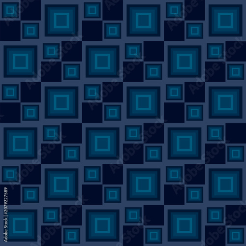 seamless pattern with blue squares