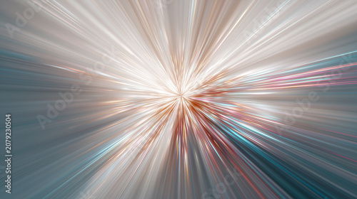 Radial light burst effect, warm yellow and white rays
