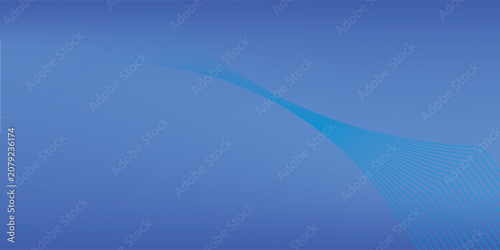 Naklejka premium abstract blue wavy background with line wave, can be used for banner sale, wallpaper, for, brochure, landing page.