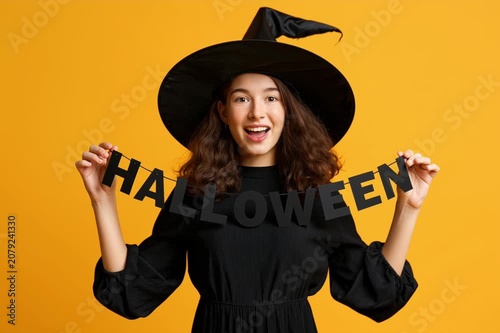 halloween girl, AI generated video