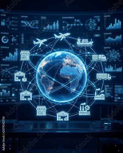 International digital business network with AI global supply chain