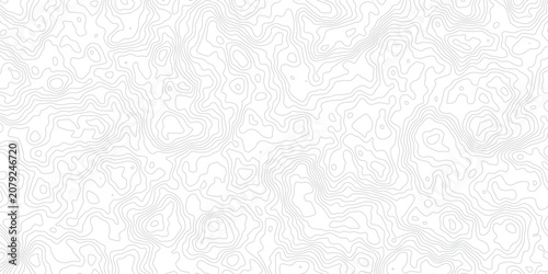Abstract topographic map contour lines pattern on white background for cartography or geography design