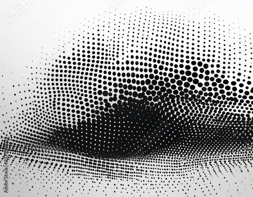 black dots gradient pattern on white background