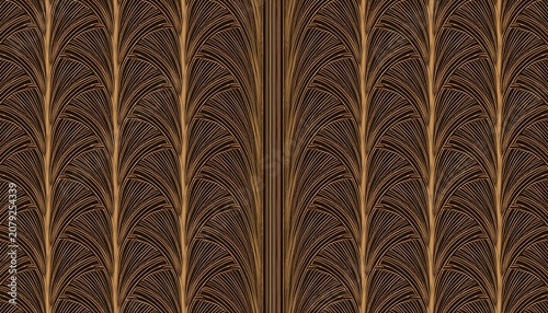 abstract background with symmetrical art deco geometric pattern vintage ornate style wallpaper classic modern repeating seamless motif
