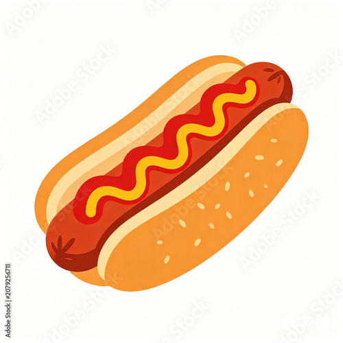 hot dog vector illustration