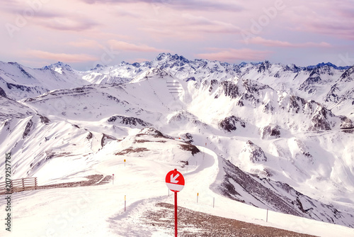 Ischgl, Skipiste, Österreich 