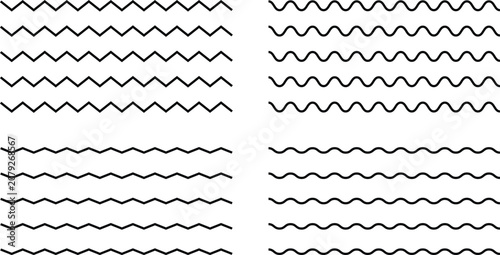 Photos wavy and zigzag lines