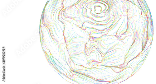 Abstract sphere with colorf...