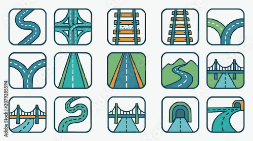 Foto Illustrated Roadway Designs and Infrastructure Concepts.