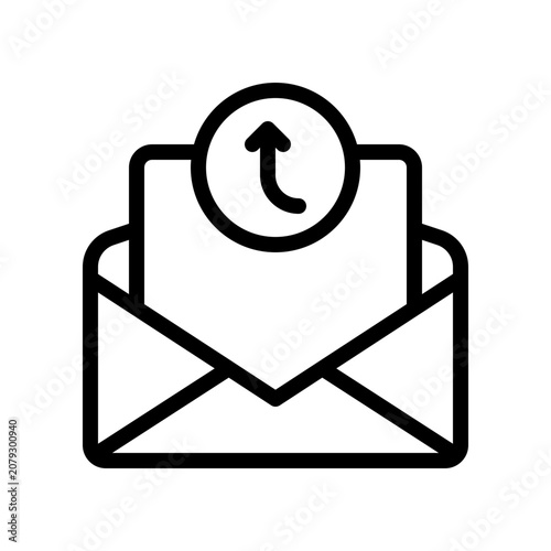 Fotografija outgoing line icon