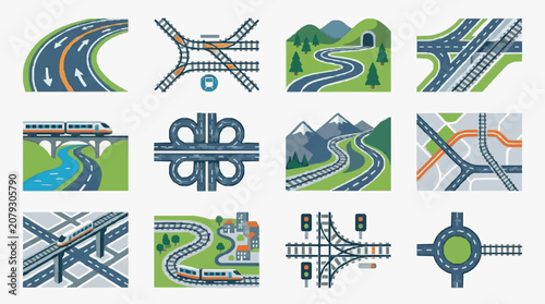 Foto Intersection Roadway Design Variations.