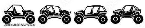 Photos Minimalist Offroad Buggy Silhouette Vector - 4x4 Dune Buggy Mud Racing SVG Asset