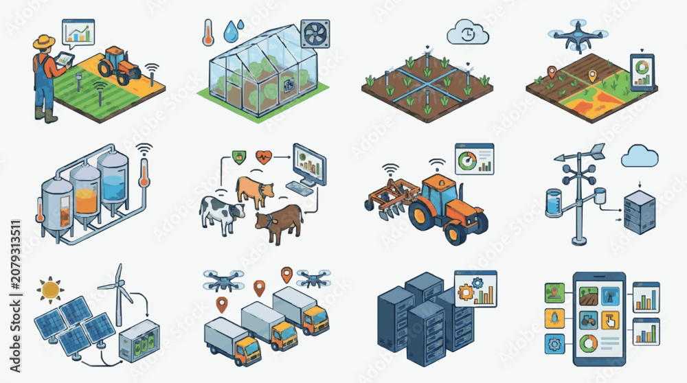 Fototapeta premium Modern Agricultural Technology and Farming Systems.