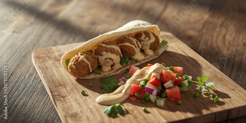 Falafel wrap with salad and...