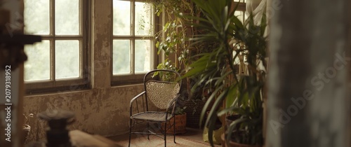 Interior of a farmhouse wit...