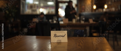 Reserved sign on a wooden t...