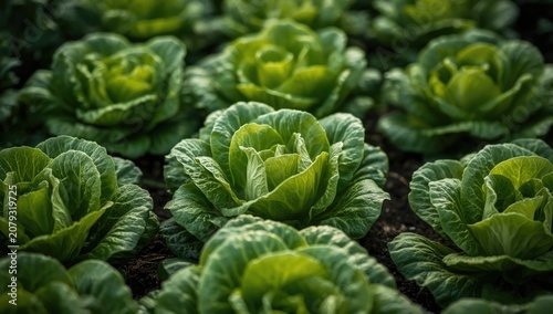 Lettuce plants growing in a...